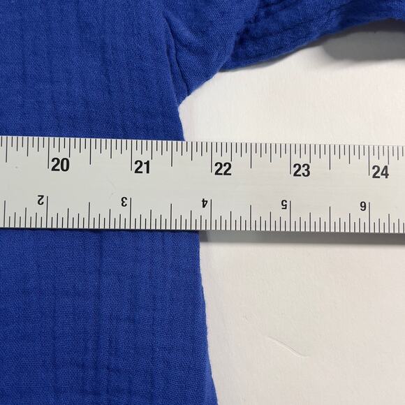 Boden 10 NEW Doublecloth Blouson Sleeve Top Surf the Web Blue *flaw - Picture 9 of 11